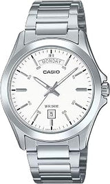 Casio MTP1370D-7A3V Men's Standard Stainless Steel Classic White Dial Day Date Analog Watch