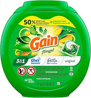 Gain Flings Laundry Detergent Pacs, Original Scent, 81 count