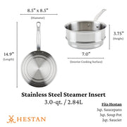 Provisions, 3-Quart Stainless Steel Steamer Insert by Hestan – Steamer Insert, 3 quarts, Stainless Steel, Model 71047