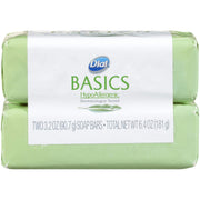 Basics Hypoallergenic Bar Soap by Dial – 2 Count (Pack of 1), White, Model Bar Soap Hypoallergenic 3.2 Ounce Bars