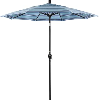California Umbrella 7.5' Round Aluminum Market Umbrella, Crank Lift