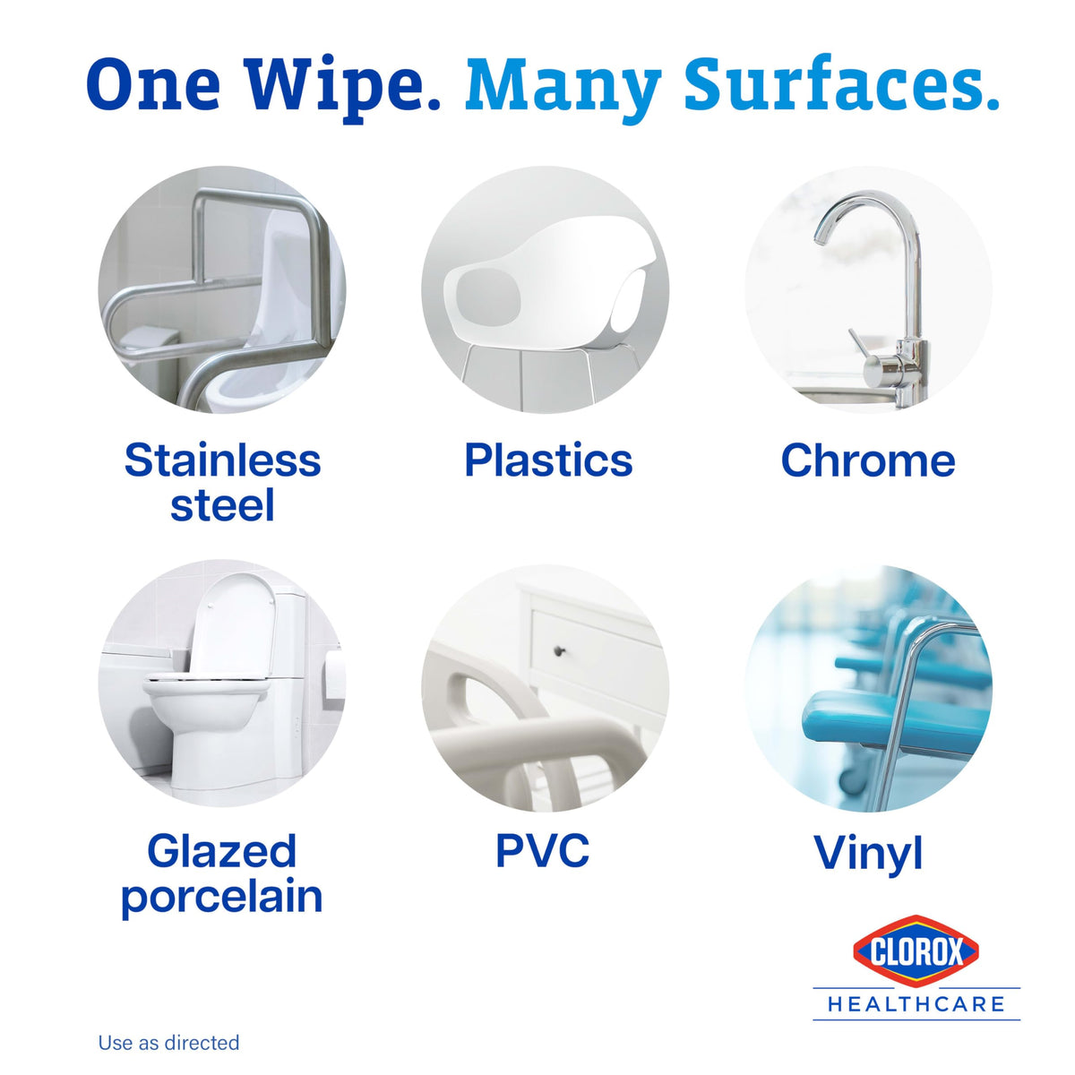 Healthcare VersaSure Cleaner Disinfectant Wipes by Clorox – 85 Count (Pack of 1), Bamboo, Gray, Model 31757