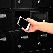 24 Doors Tablet & Cell Phone Locker by Global Industrial – Alloy Steel, Black, Model 493332BK