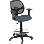 Global Industrial Drafting Stool by Sim Imports – Plastic, Gray, Model A2813TMIX+22A4-GY