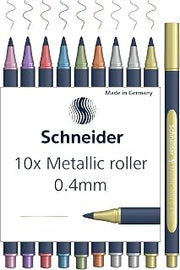 Schneider Metallic rollerball Paint-It 050 Pen Set - 0.4mm assorted, Box 10 pieces
