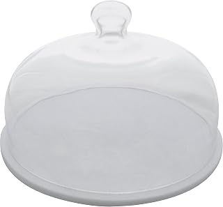 PADERNO World Cuisine Marble Glass Cloche Serving Board, 11.875, White