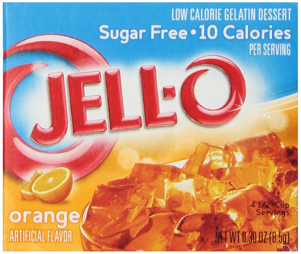 Orange Flavor Sugar-Free Gelatin Mix by Jell-O – 0.3 Ounce (Pack of 1), Model 043000201435