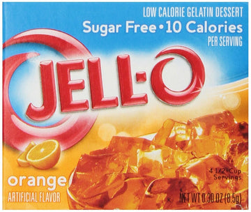 Orange Flavor Sugar-Free Gelatin Mix by Jell-O – 0.3 Ounce (Pack of 1), Model 043000201435