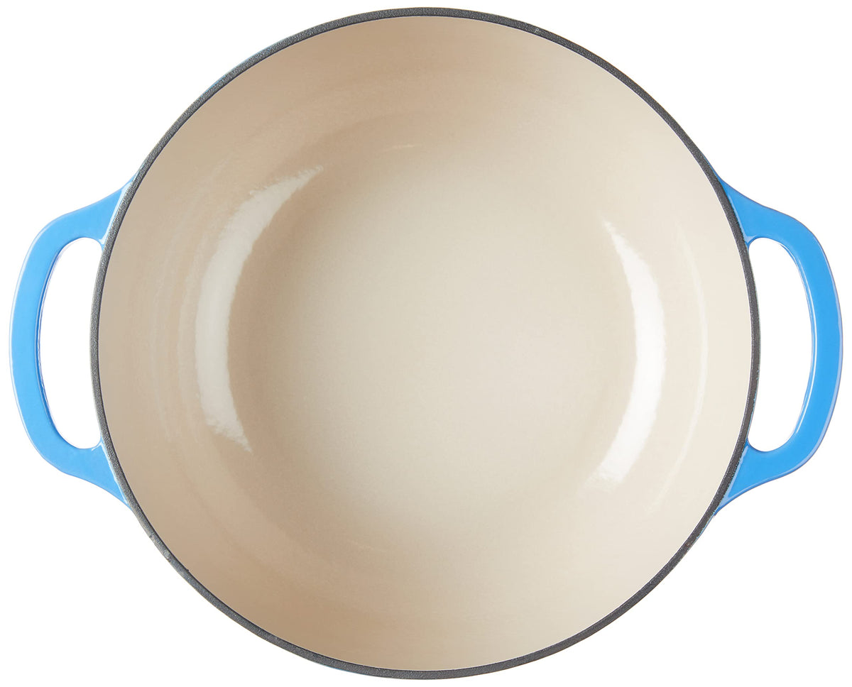 Enameled Cast Iron Covered Casserole by Lodge – 3.6 quarts, Cast Iron, Caribbean Blue, Pack of 2
