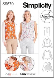 Simplicity SS9579R5 Misses' Adaptive Top Sewing Pattern Packet, Design Code S9579, Sizes 14-16-18-20-22