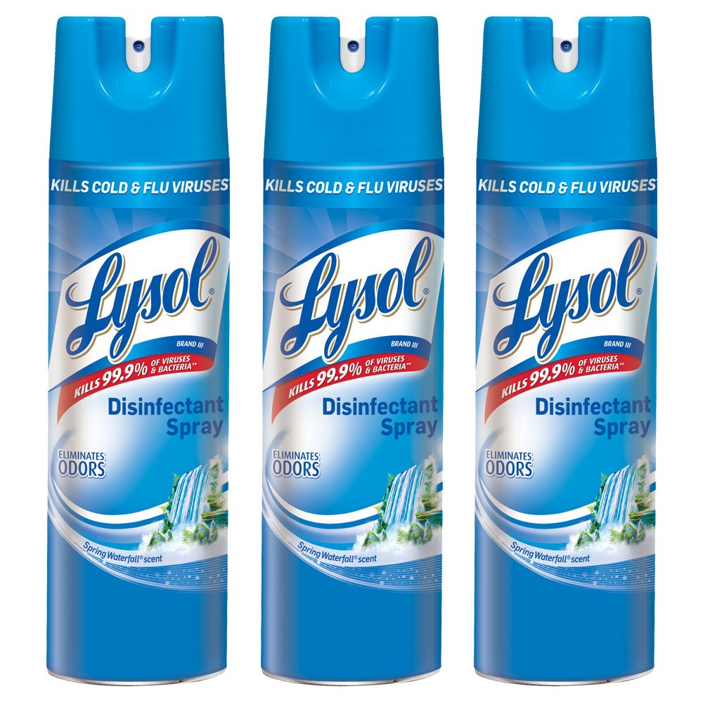 Professional Disinfectant Spray by Lysol – 19 Ounce (Pack of 3), Dark Blue, Pack of 3, Model 36241-76075