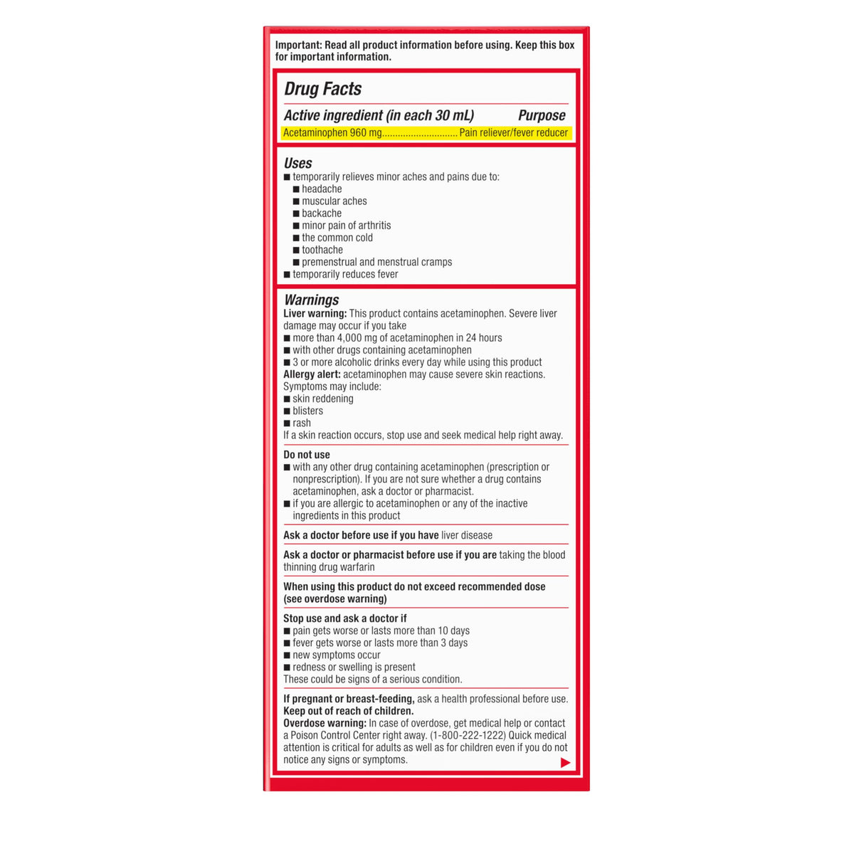 Tylenol Cherry / MAP / Clear Acetaminophen