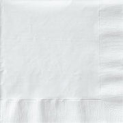 Creative Converting 139140154 White 2 Ply Beverage Napkins