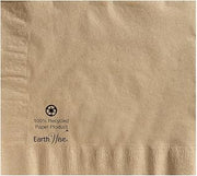 Hoffmaster 180435 Earth Wise Kraft Dinner Napkin, 2 Ply, 1/4 Fold, 17" x 17", Natural (Packs of 1200)