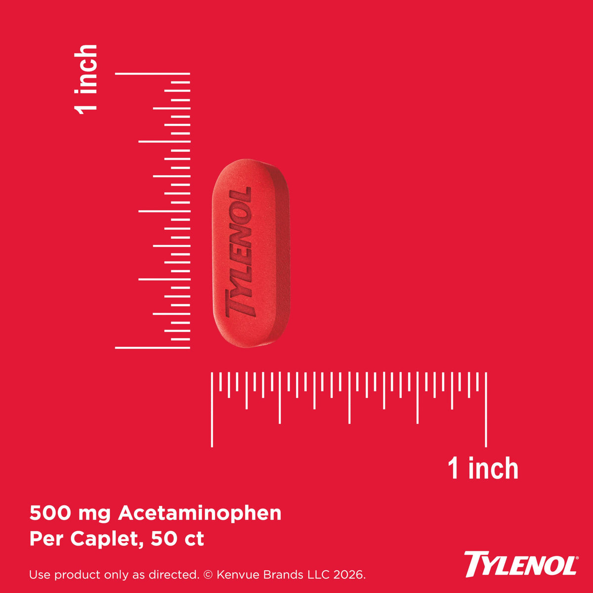Tylenol 50 Count / Red / 50 Acetaminophen