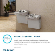 Versatile Cooler Wall Mount Bi-Level by Elkay – Sensor-Activated, Stainless Steel, Light Gray Granite, Model EZOOSTL8LC