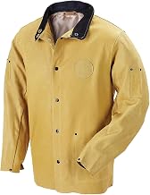 Black Stallion (30PWC) DuraLite Welding Jacket, Pigskin Leather, Welder's Collar, Abrasion Resistant, Kevlar Stitching