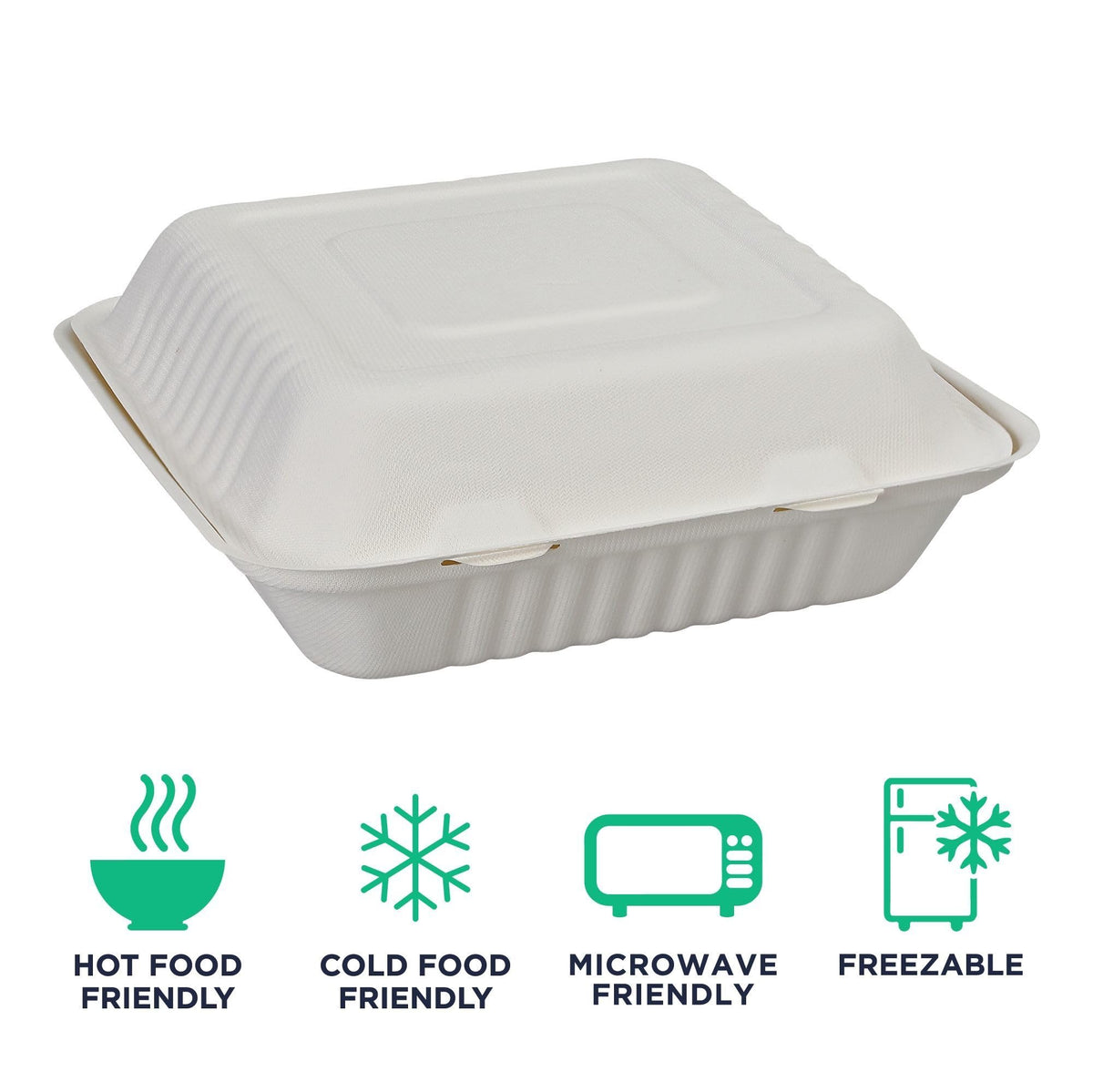 ECO PRODUCTS Green Products / 9" / white Clamshell Take Out Containers