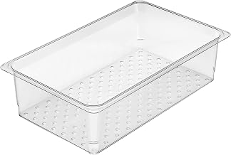 Cambro Camwear 5" Deep Full-Size Clear Colander Pan