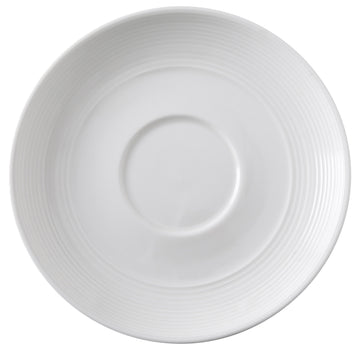 6.25" Saucer for SH by Yanco – Large, Porcelain, Bone White, Pack of 36, Model SH-002