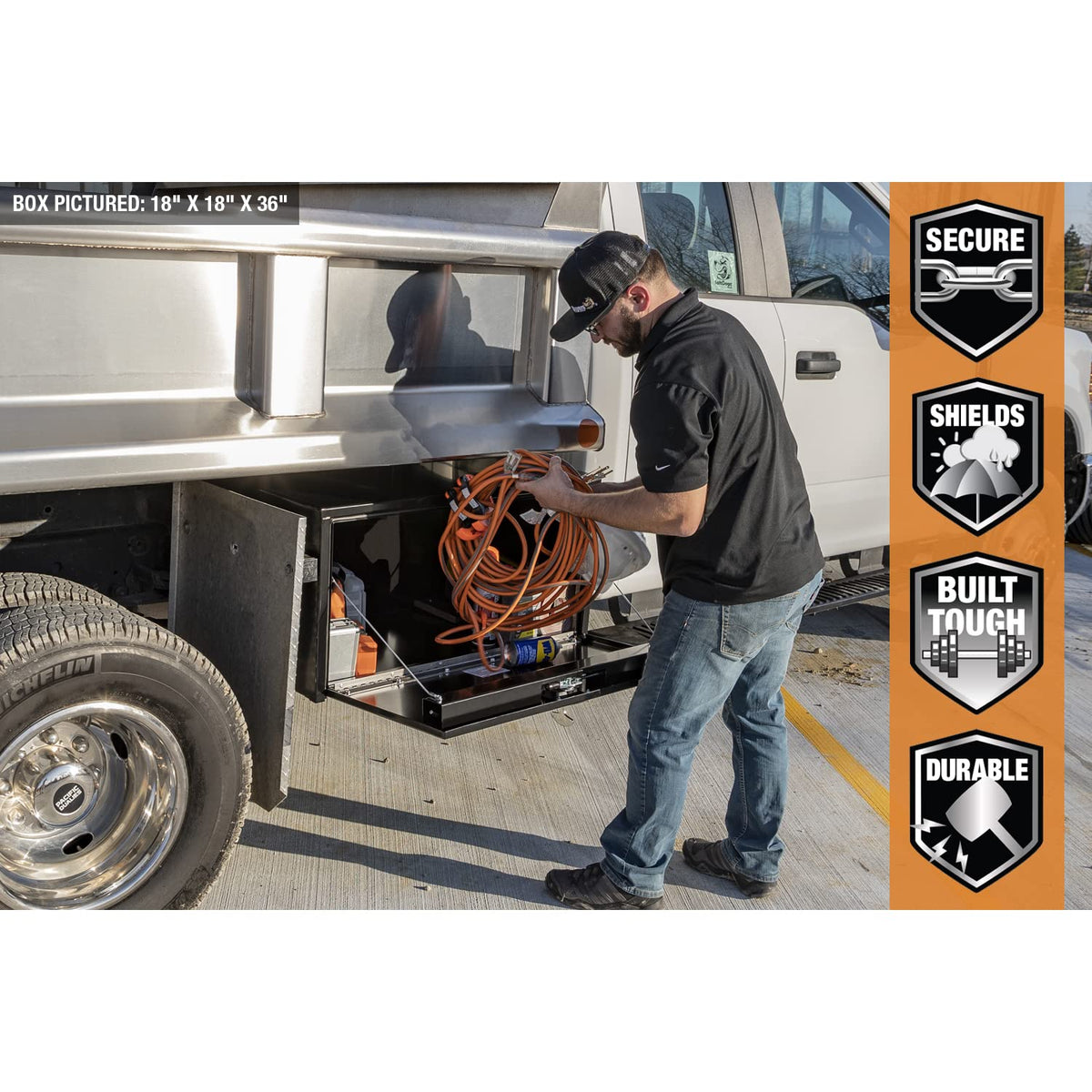 Buyers Products Company Textured Black Matte / 18 x 18 x 30 Inches / Underbody Truck Bed Toolboxes