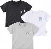 Gerber Baby Boys' and Toddler 3-Pack Short Sleeve Pocket Tees