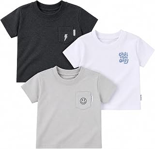 Gerber Baby Boys' and Toddler 3-Pack Short Sleeve Pocket Tees