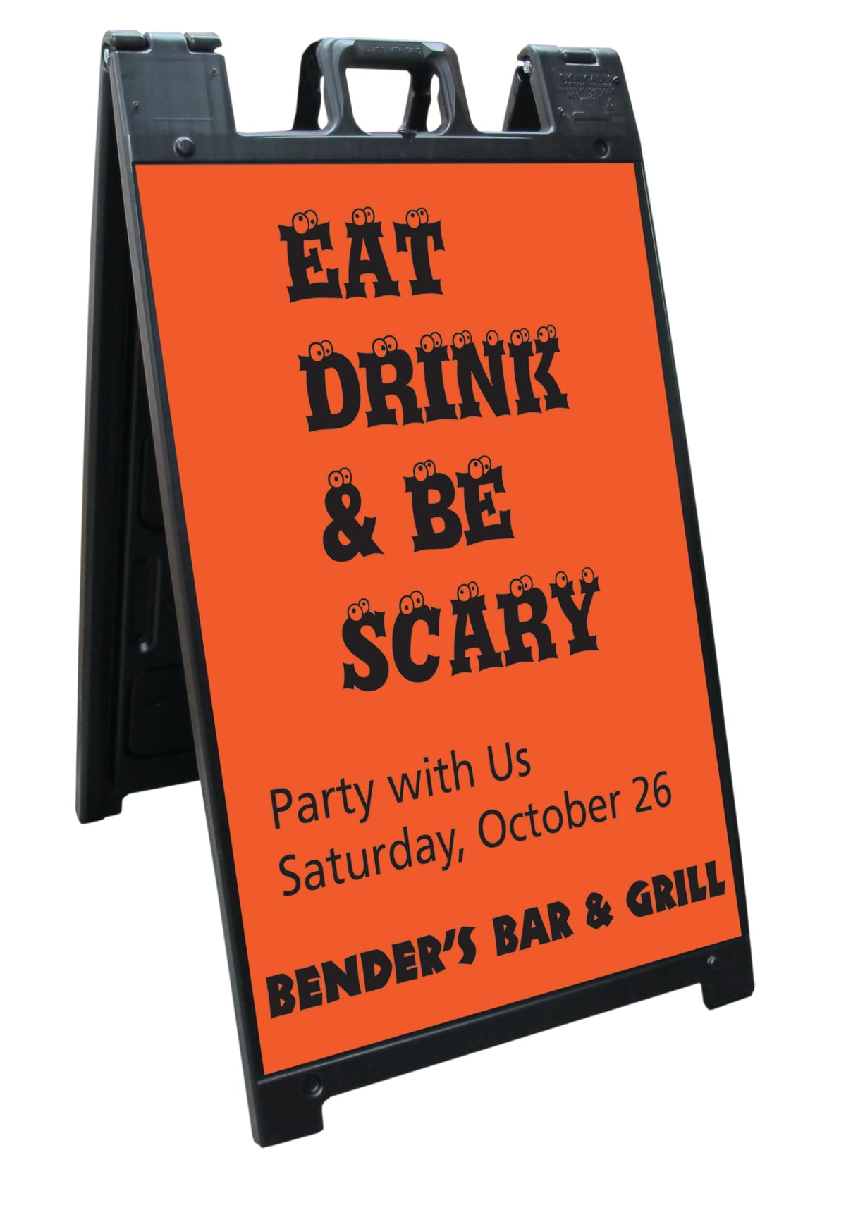 Signicade Curb Sign/A-Frame 24x36" Color:Black by Plasticade – 24x36 inches, Plastic, Black, Model sd-130NS-BK