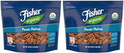 Fisher Organic Pecans Halves, 16 oz, Pack of 2, Raw Pecans
