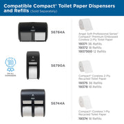 Compact 2-Roll Vertical Coreless High-Capacity Toilet Paper Dispenser by GP PRO () by Georgia-Pacific – 1 Count (Pack of 2), Plastic, עשן, Pack of 2, Model 56790A