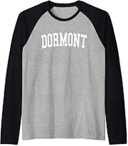 Vintage Dormont PA Distressed White Varsity Style Raglan Baseball Tee