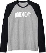 Vintage Dormont PA Distressed White Varsity Style Raglan Baseball Tee