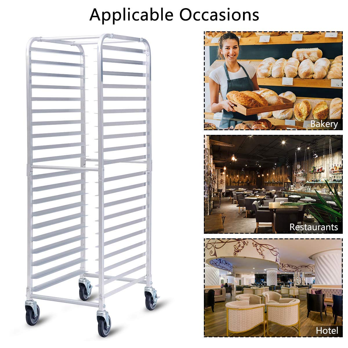 ReunionG 20 Tiers / Silver / 400.0 pounds Bakery Racks