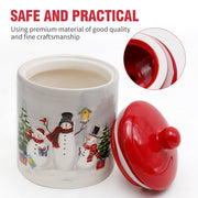 Aynaxcol Gnome Christmas Cookie Jar, Ceramic Storage Container, Multicolor