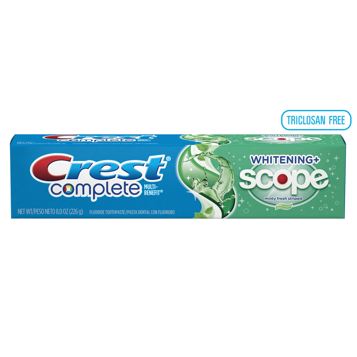 Complete Whitening Plus Scope Minty Fresh Toothpaste by Crest – 8 Ounce (Pack of 4), Pack of 4, Model 84838130