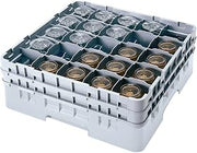 Cambro 25S1214151 Gray 25 Compartment Glass Rack with 6 Extenders