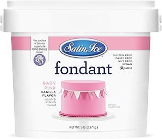 Satin Ice Fondant for Cake Decorating, Baby Pink (5 Pound)