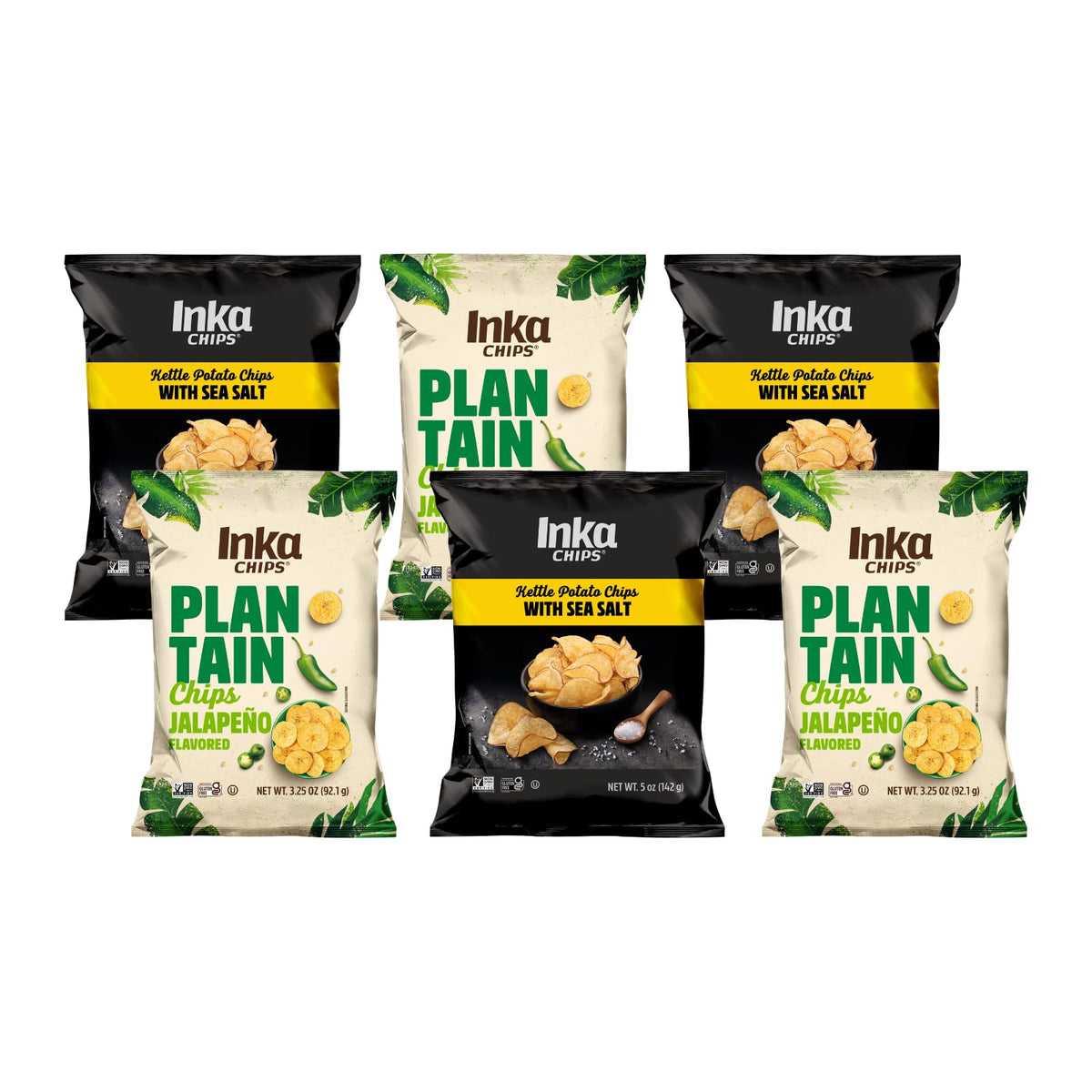 Inka Crops Sea Salt + Jalapeno / 4.13 Ounce (Pack of 6) / 6 Potato
