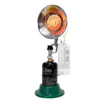 MH15 Single Tank Top Outdoor Propane Heater by Mr. Heater – 15000, Stainless-Steel, Silver, Model F242200