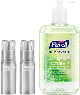 Purell Naturals Hand Sanitizer 24oz +2 Refillable Bottles 2oz-3282-12KIT-EC