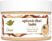 Dove Exfoliating Body Scrub – Spiced Chai Latte, Deeply Nourishing Exfoliant with ¼ Moisturizing Cream, 10.5 oz