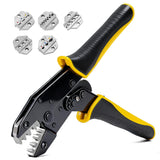 6PCS Crimping Tool Set with Quick Release - Ratchet Wire Crimping Tool for Heat Shrink by Steelite – 6PCS, Nylon, Rubber, 6pcs Crimping Tool Set, Pack of 6, Model AZ6077