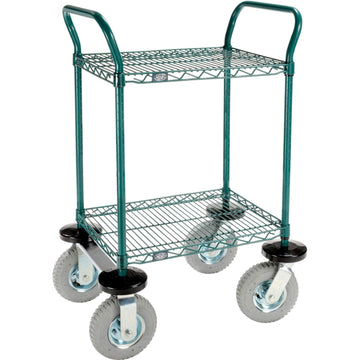 Utility Cart by Nexel – Steel, Green Epoxy, Model 1824N2G
