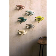 Set of Ceramic Hanging Swallows by KALALOU – One Size, Ceramic, Multi Color, Pack of 6, Model CHG1057