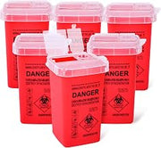 1 Quart (6-Pack) Sharps Container for Home Use, Needle Disposal Containers