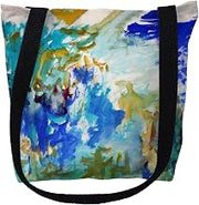 TY1022G 18 x 18 in. Abstract Blue Tote Bag - Large