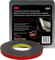 3M 6382 Automotive Acrylic Plus Attachment Tape, Black, 1/2" x 20 yds.