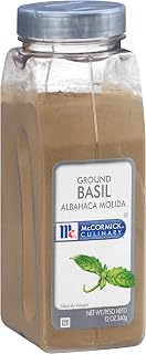 McCormick Culinary Ground Basil, 12 oz - One 12 Ounce Container of Basil Leaf Powder to Enhance Flavor of Tomato-Based Sauces, Roasted Chicken, Pizza and More