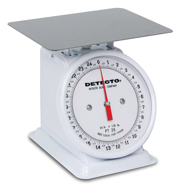 Top Loading Fixed Dial Scale by Detecto – Alloy Steel, White, Model PT-25