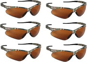 KLEENGUARD V30 Nemesis Safety Glasses / Sunglasses, 19644 Camo Frame, Bronze Lens (6 Pair)